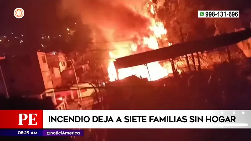 Independencia: Incendio dejó a siete familias sin hogar