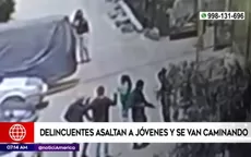 Independencia: ladrones asaltan a jóvenes y se van caminando - Noticias de independencia