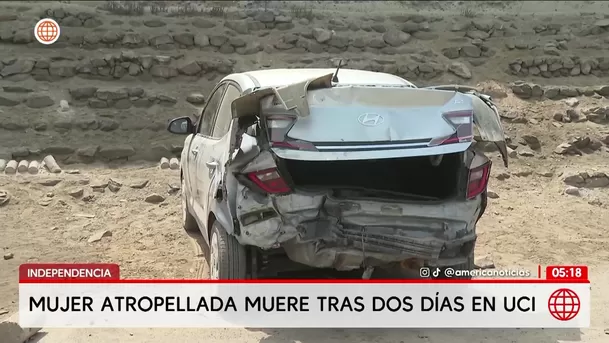 Independencia: Mujer atropellada muere tras permanecer dos días en UCI. Foto: América Noticias Independencia: Mujer atropellada muere tras permanecer dos días en UCI. Foto: América Noticias