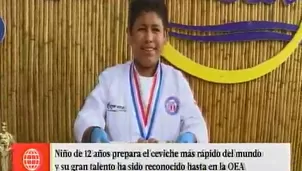 Niño de 12 años prepara el ceviche más rápido del mundo. Foto: captura de TV