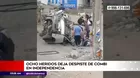 Independencia: Ocho heridos tras violento despiste de combi 