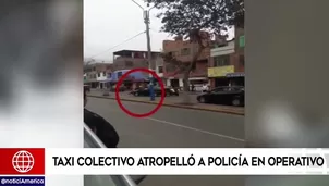 Policía fue atropellado por conductor.