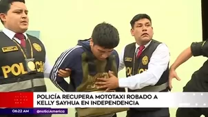 Javier Claudio Espinoza, uno de los responsables del robo de la moto de Kelly Sayhua. Foto: América TV