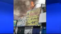 Incendio en Independencia. Foto: captura de video Canal N.