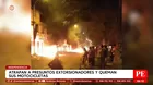 Independencia: vecinos queman motos de extorsionadores atrapados