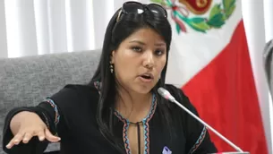 Indira Huilca, vocera de Nuevo Per&uacute;. Foto: Andina/Video: Canal N