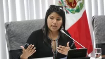 Indira Huilca, vocera de Nuevo Perú. Foto: Andina