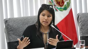 Indira Huilca, vocera de Nuevo Perú. Foto: Andina