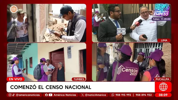 INEI inicia hoy visitas casa por casa por el Censo 2025. Foto: América Noticias