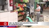 INEI: El precio de algunos productos se incrementaron