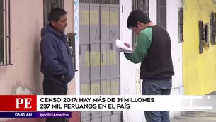 Censo fue realizado en el 2017. América Noticias