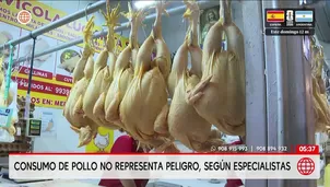 Especialistas descartan riesgo en el consumo de pollo. Foto y video: América Noticias