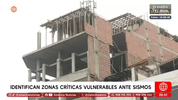 Identifican nuevas zonas críticas vulnerables ante sismos. Foto: América Noticias