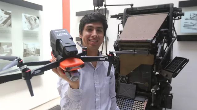 Ingenieros UNI crean drone que usa inteligencia artificial para organizar inventarios. Foto: Andina