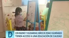 Con ingenio y solidaridad: Niños de zonas vulnerables tienen acceso a una educación de calidad 