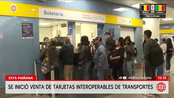 Inicia venta de tarjetas interoperables de transportes. Foto: América Noticias