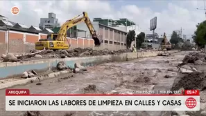 Inician limpieza en Arequipa tras desborde de torrentera. Foto y video: América Noticias