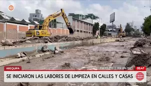 Inician limpieza en Arequipa tras desborde de torrentera. Foto y video: América Noticias