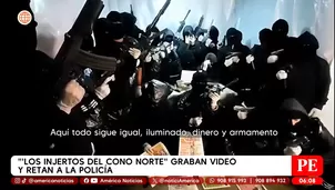Los injertos del cono norte graban video y retan a la Policía. Foto y video: América Noticias
