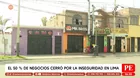 La inseguridad en Lima obliga al cierre del 50 % de negocios