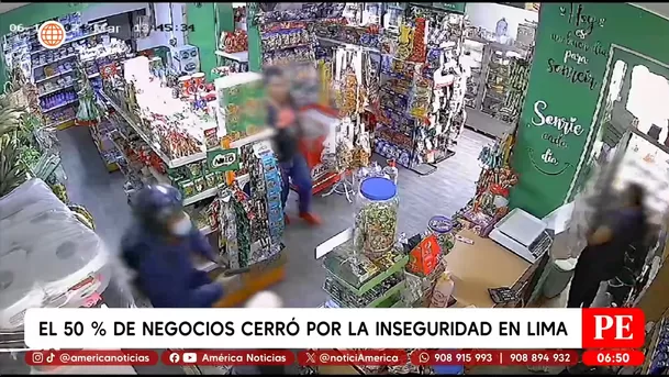 El 50 % de negocios cerró por la inseguridad en Lima. Foto: América Noticias El 50 % de negocios cerró por la inseguridad en Lima. Foto: América Noticias