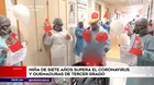 INSN: Niña de 7 años superó el coronavirus y quemaduras de tercer grado 