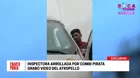 Inspectora arrollada por combi pirata grabó video del atropello