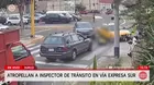 Inspectora de tránsito atropellada tras choque en Vía Expresa Sur