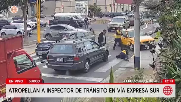 Inspectora de tránsito es atropellada tras violento choque en la Vía Expresa Sur. Foto: América Noticias