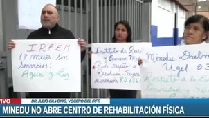 El Instituto de Reeducación Física y Exámenes Médicos ubicado en La Victoria enfrenta problemas de falta de servicios básicos. / Video: Canal N