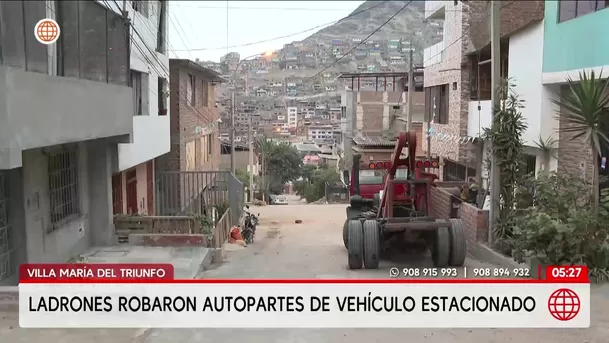 Intento de robo de autopartes en Villa María del Triunfo. Foto: América Noticias Intento de robo de autopartes en Villa María del Triunfo. Foto: América Noticias