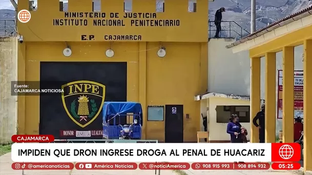 Impiden que dron ingrese droga a penal en Cajamarca. Foto: América Noticias