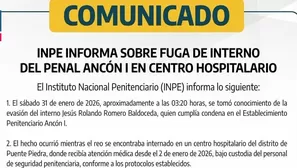 Reo del penal Ancón I escapó de hospital en Puente Piedra. Foto y video: Canal N