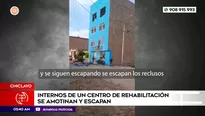 Internos de centro de rehabilitación escaparon en Chiclayo. Foto y video: América Noticias