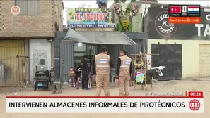 Intervienen almacenes informales de pirotécnicos. Foto y video: América Noticias