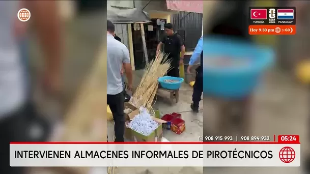 Intervienen almacenes informales de pirotécnicos. Foto: América Noticias Intervienen almacenes informales de pirotécnicos. Foto: América Noticias