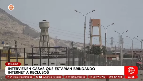 Intervienen casas que estarían brindando internet a reclusos en Trujillo. Foto: América Noticias Intervienen casas que estarían brindando internet a reclusos en Trujillo. Foto: América Noticias