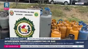 Intervienen depósito ilegal de gas cerca a la frontera en Tumbes/ Canal N