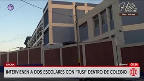 Intervienen a dos escolares con droga tusi en colegio de Tacna. Foto y video: América Noticias
