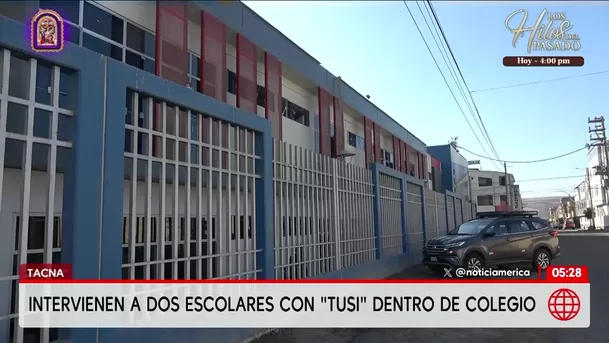Intervienen a dos escolares con droga tusi en colegio de Tacna. Foto: América Noticias Intervienen a dos escolares con droga tusi en colegio de Tacna. Foto: América Noticias