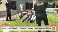 Intervienen fiesta con armas y explosivos en Cieneguilla