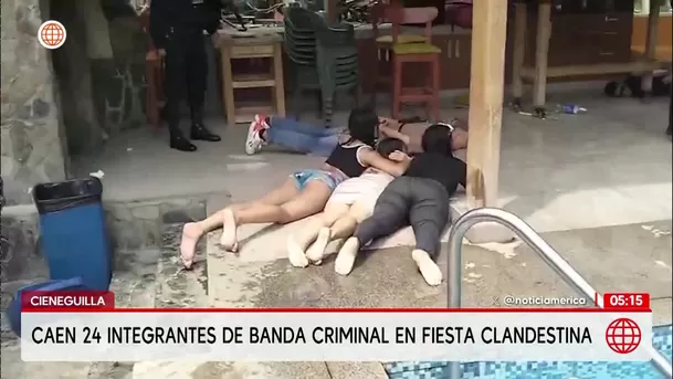 Intervienen fiesta clandestina con armas y explosivos en una villa de Cieneguilla. Foto: América Noticias