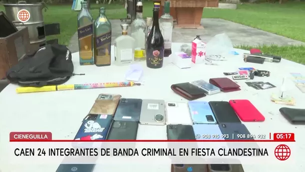 Intervienen fiesta clandestina con armas y explosivos en una villa de Cieneguilla. Foto: América Noticias