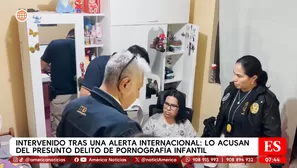 Intervienen a hombre en Surco por presunta pornografía infantil. Foto y video: América TV