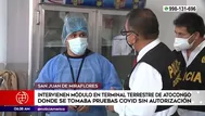 Intervienen módulo en terminal de Atocongo donde se tomaba pruebas COVID sin autorización