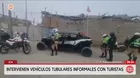 Intervienen vehículos tubulares informales con turistas en Ica