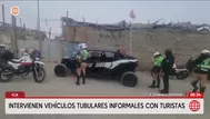Intervienen vehículos tubulares informales con turistas en Ica