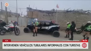 Intervienen vehículos tubulares informales con turistas en Ica. Foto y video: América Noticias