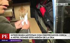 Intervinieron mototaxi con pirotécnicos cerca del hotel donde está misión de la OEA - Noticias de oea