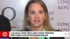 Luciana León respondió interrogatorio por caso Los Intocables Ediles